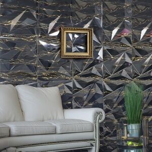 10 pack 3D Wall Panels Decor Tiles Textured Design PVC Waterproof 19.7 19.7”